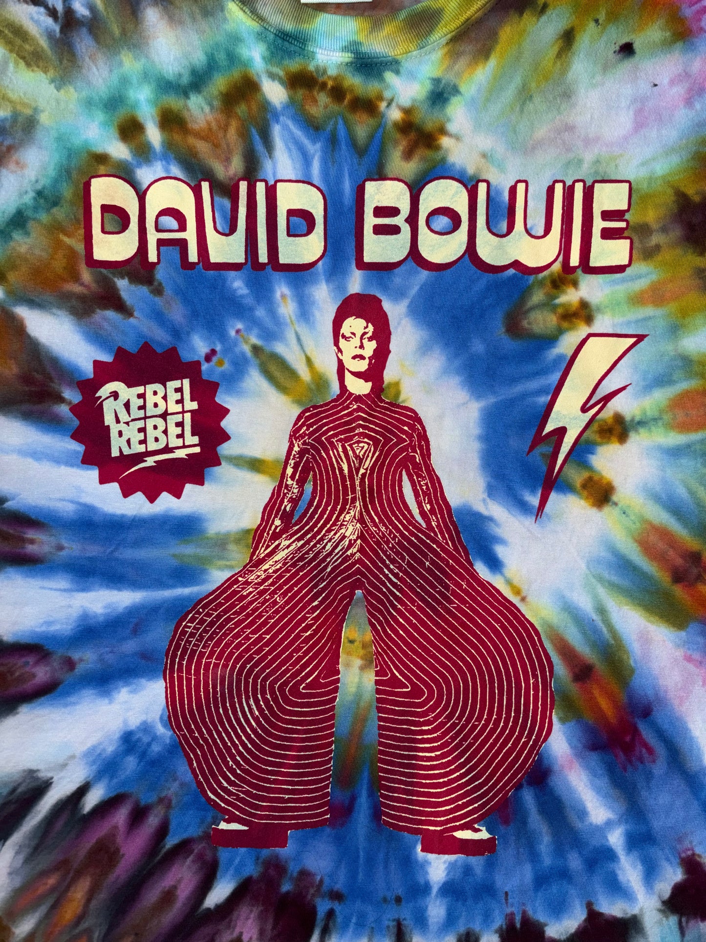 Bowie tie-dyed short sleeve shirt