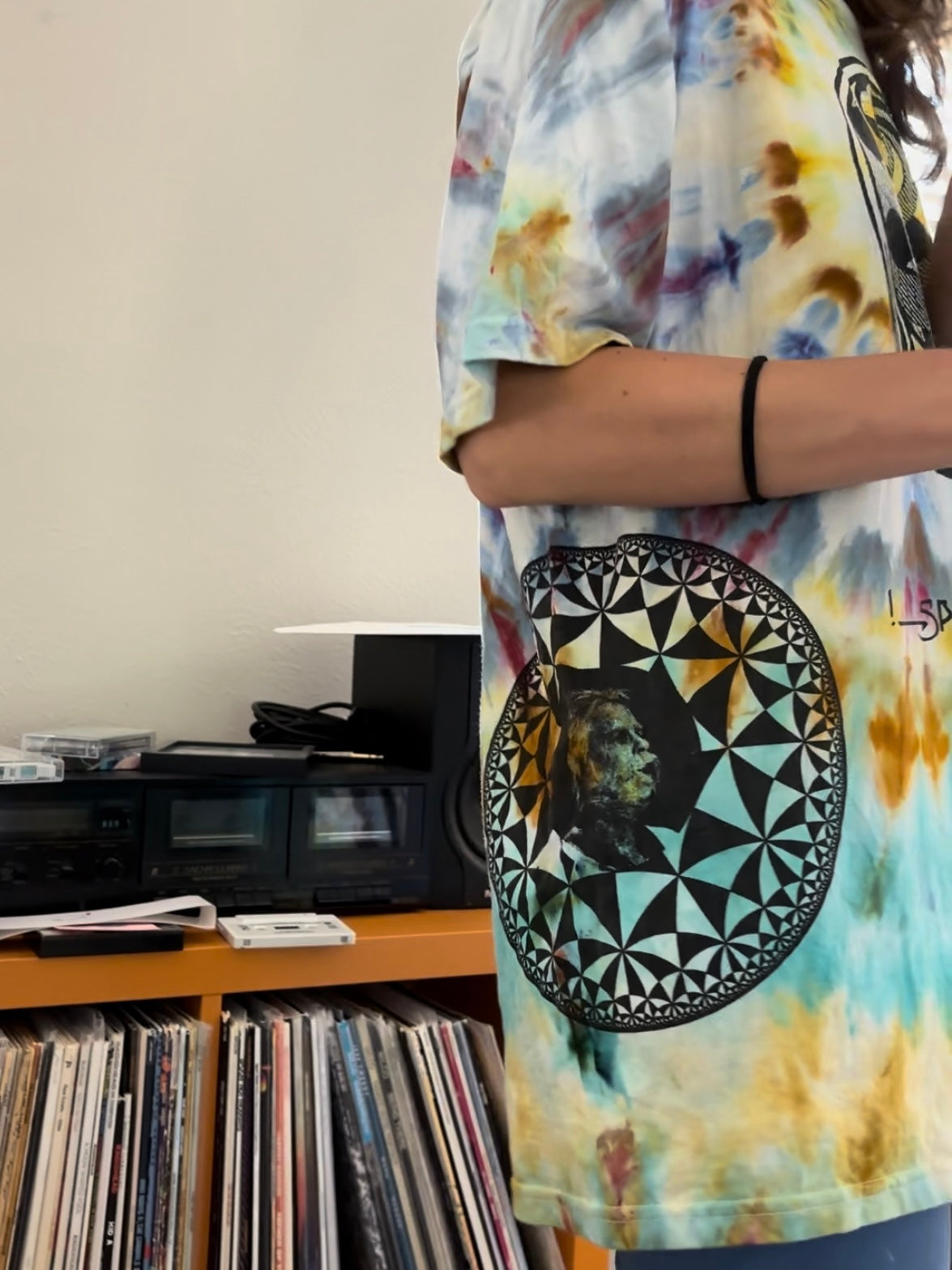 "Sphere Your Face" Tie-Dyed Short Sleeve Shirt