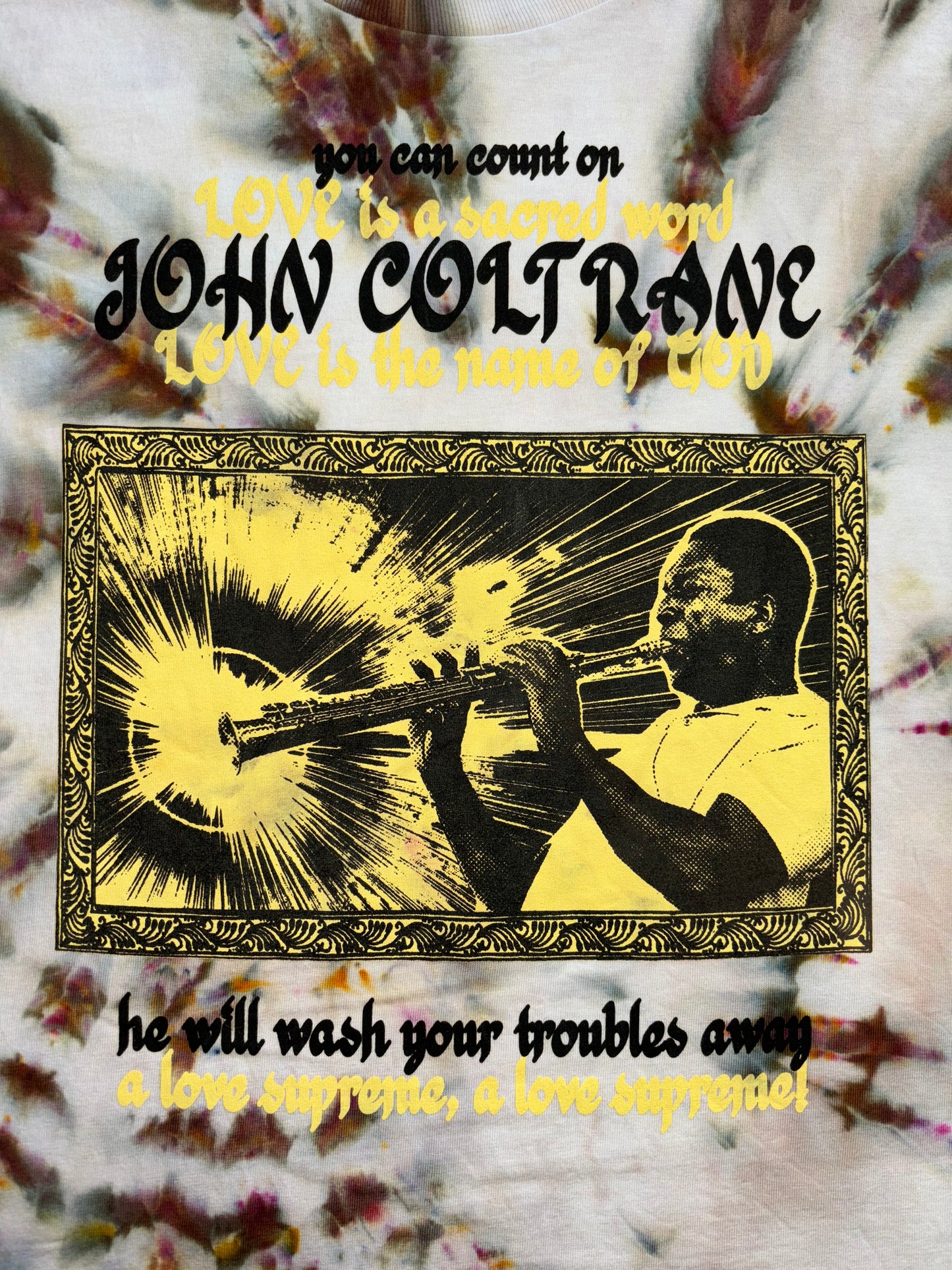 John Coltrane 'a love supreme' tie-dyed shirt