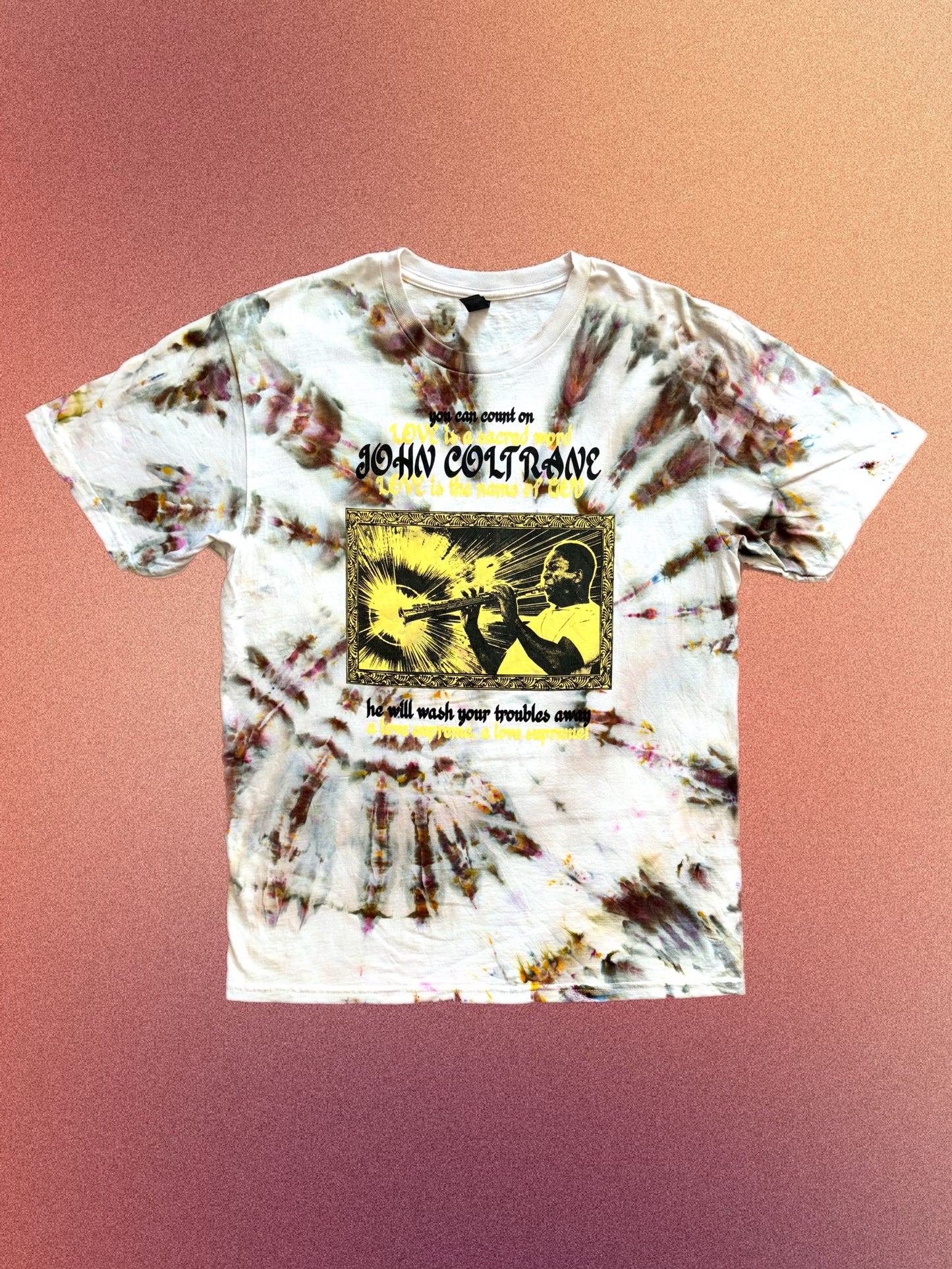John Coltrane 'a love supreme' tie-dyed shirt