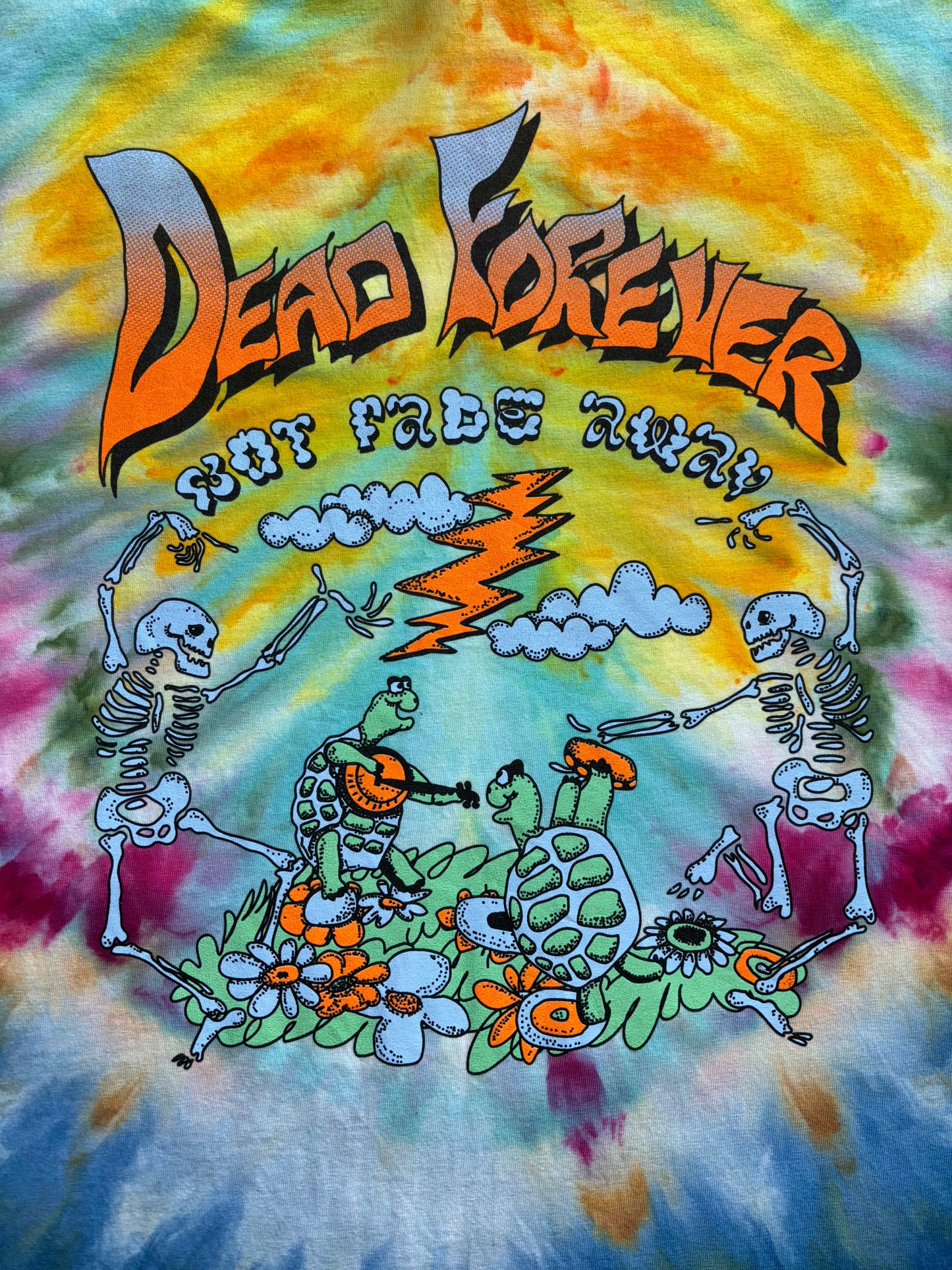 "Dead Forever" tie-dyed long sleeve shirt