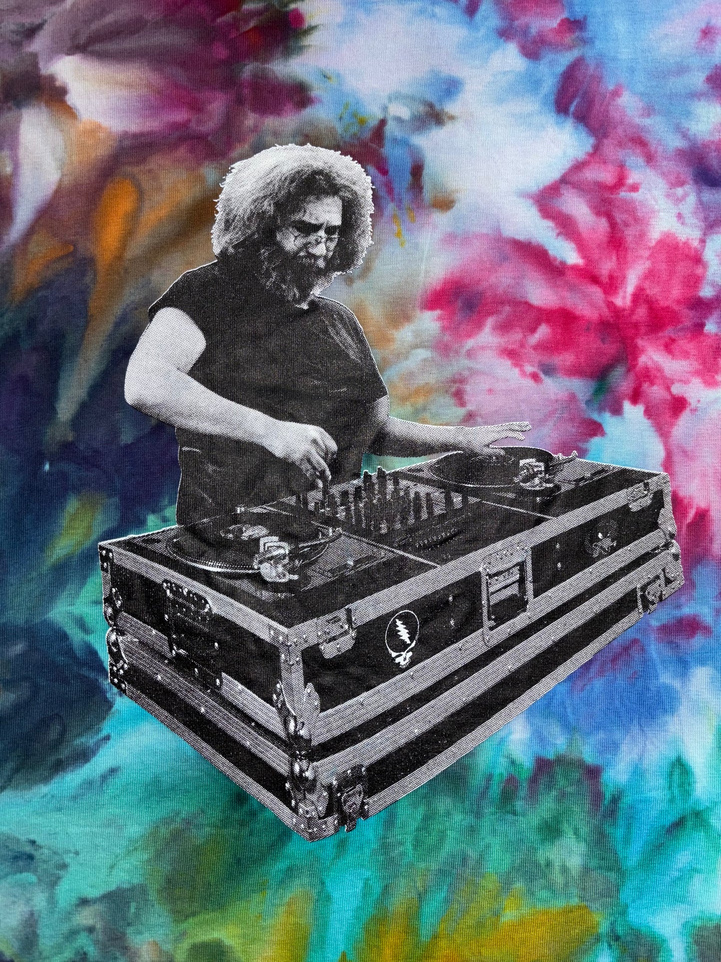 "DJ Jerry" tie-dyed short sleeve shirt
