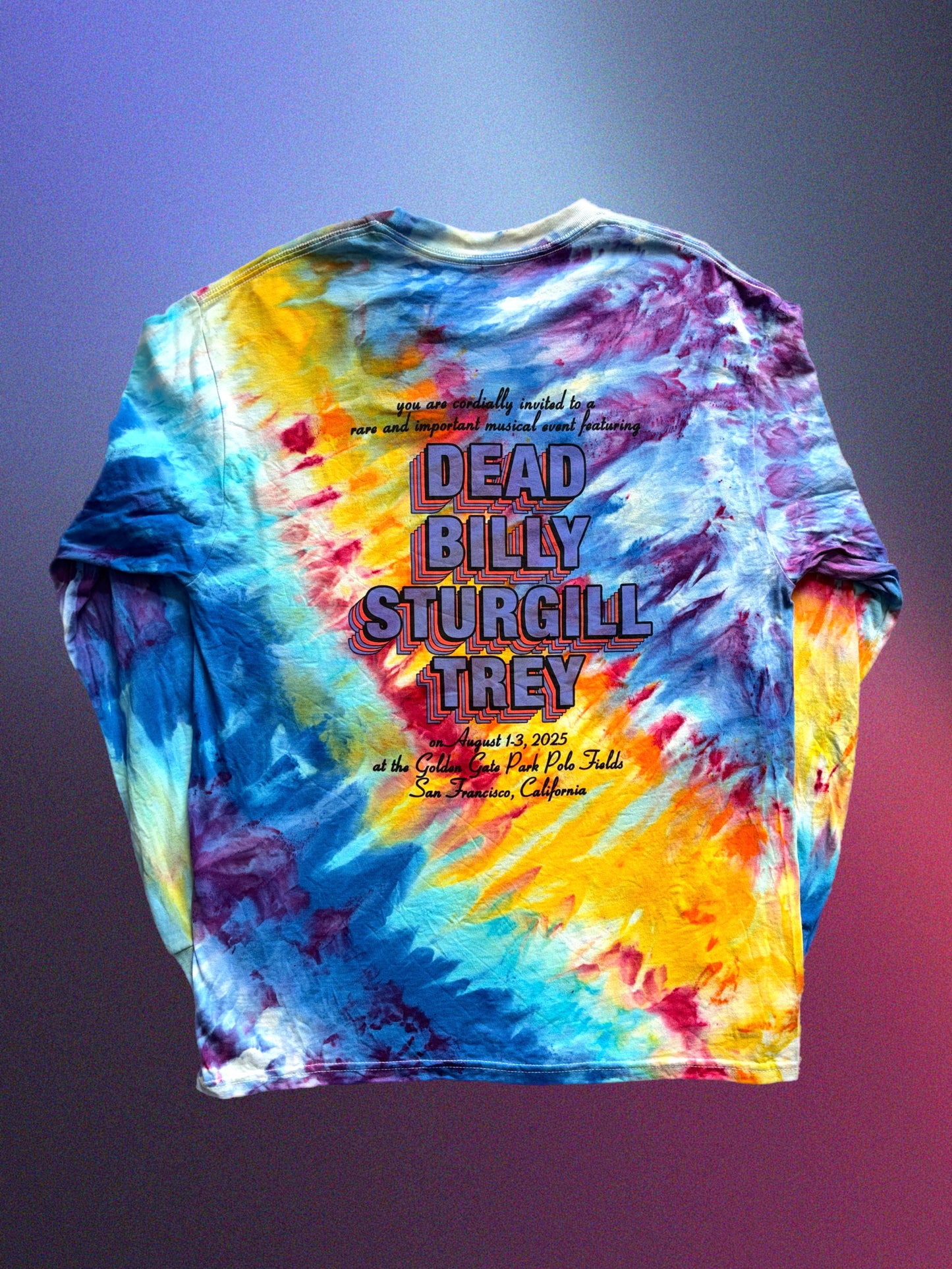 *PRE-ORDER* GD60: DEAD BILLY STURGILL TREY (LIGHTNING ICE-DYED LONG SLEEVE)