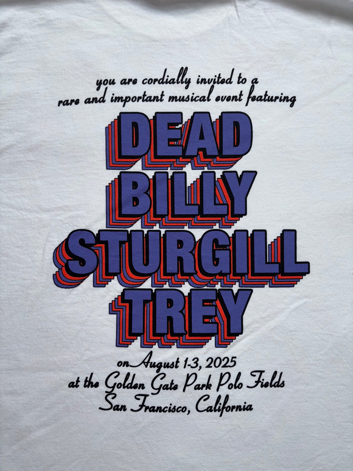 *PRE-ORDER* GD60: DEAD BILLY STURGILL TREY (WHITE COMFORT COLORS)