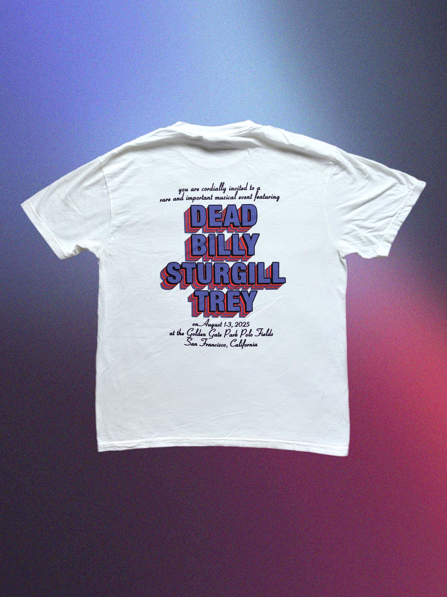 *PRE-ORDER* GD60: DEAD BILLY STURGILL TREY (WHITE COMFORT COLORS)