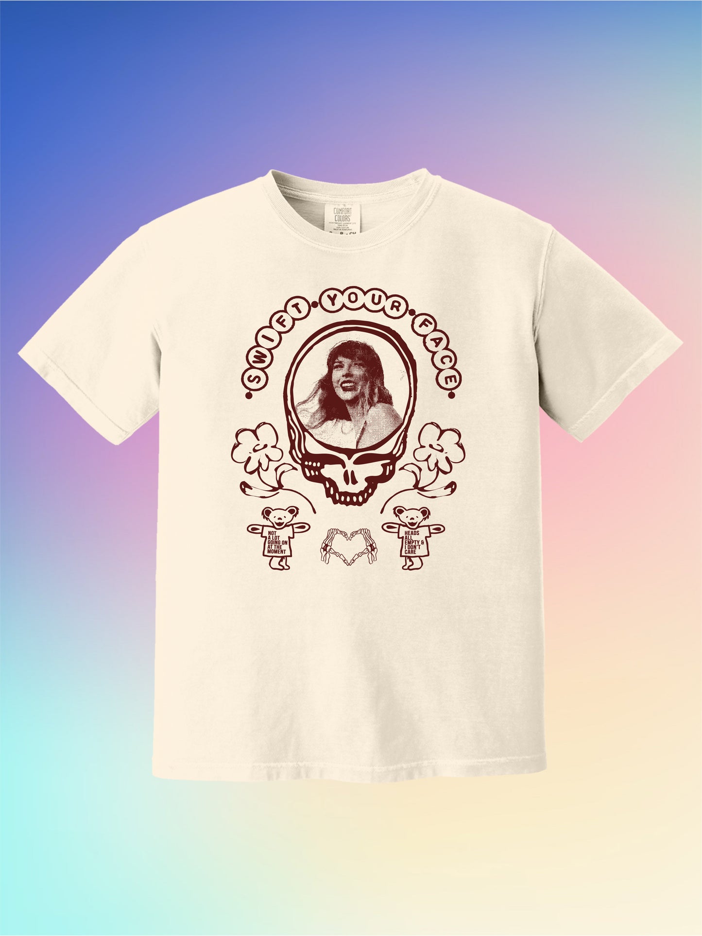 SWIFT YOUR FACE <3 short sleeve ivory shirt