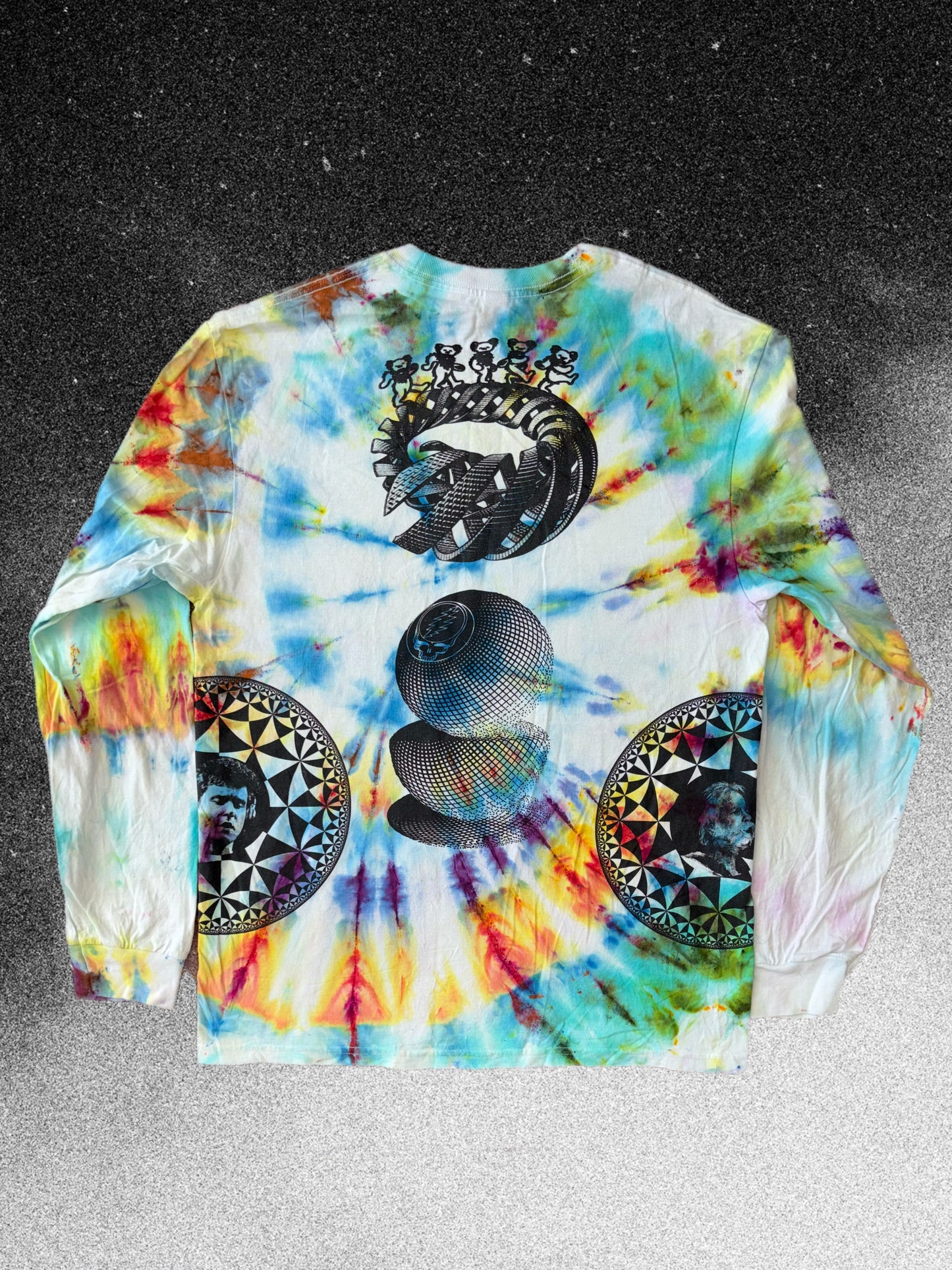 "Sphere Your Face" Tie-Dyed Long Sleeve Shirt