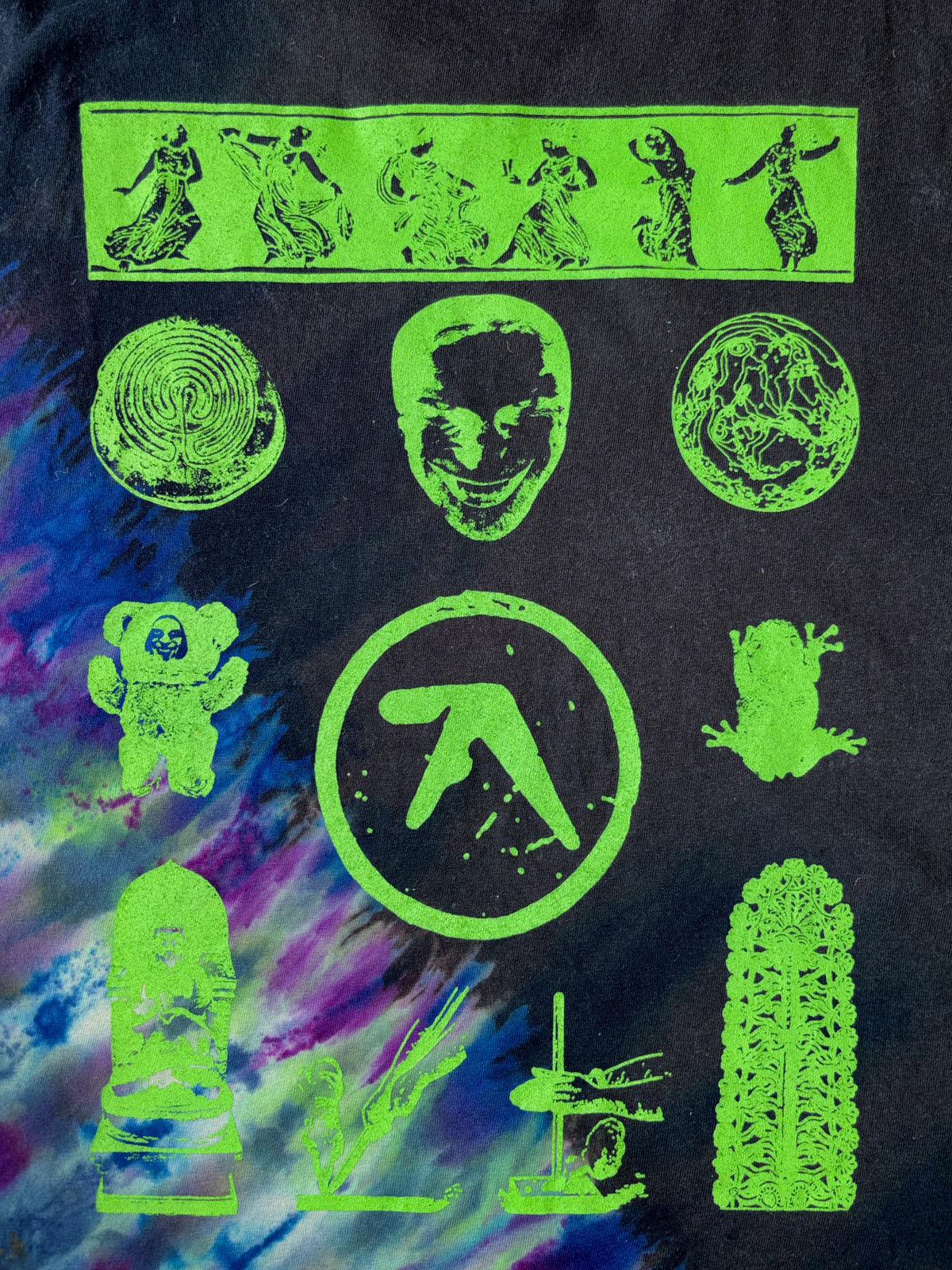 Aphex Twin tie-dyed t-shirt