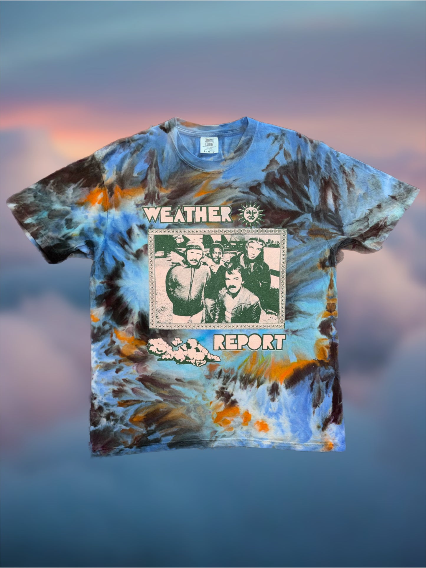 Weather Report tie-dyed comfort colors t-shirt