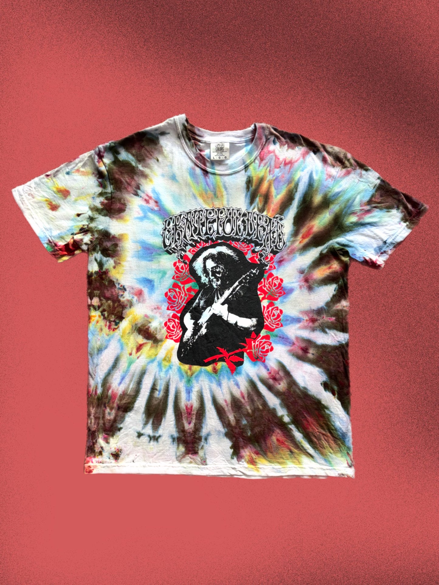 "Jerry Jack Straw" tie-dyed short sleeve shirt