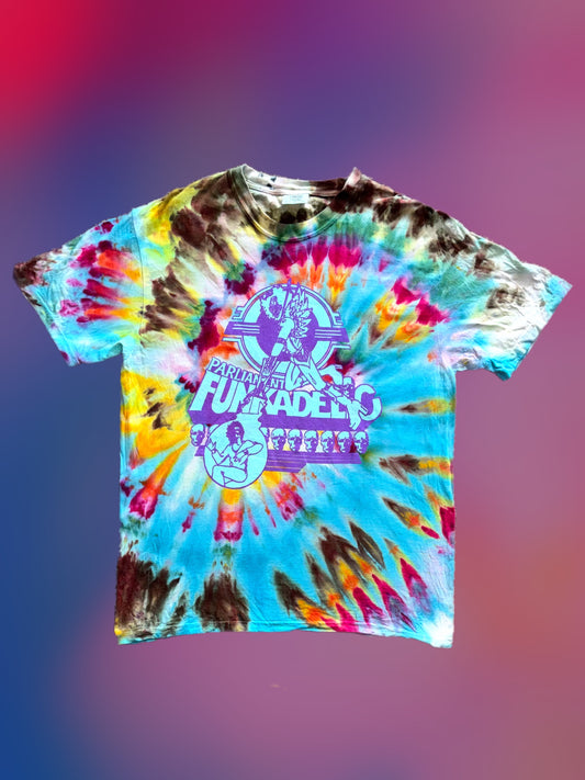 PFUNK tie-dyed short sleeve shirt