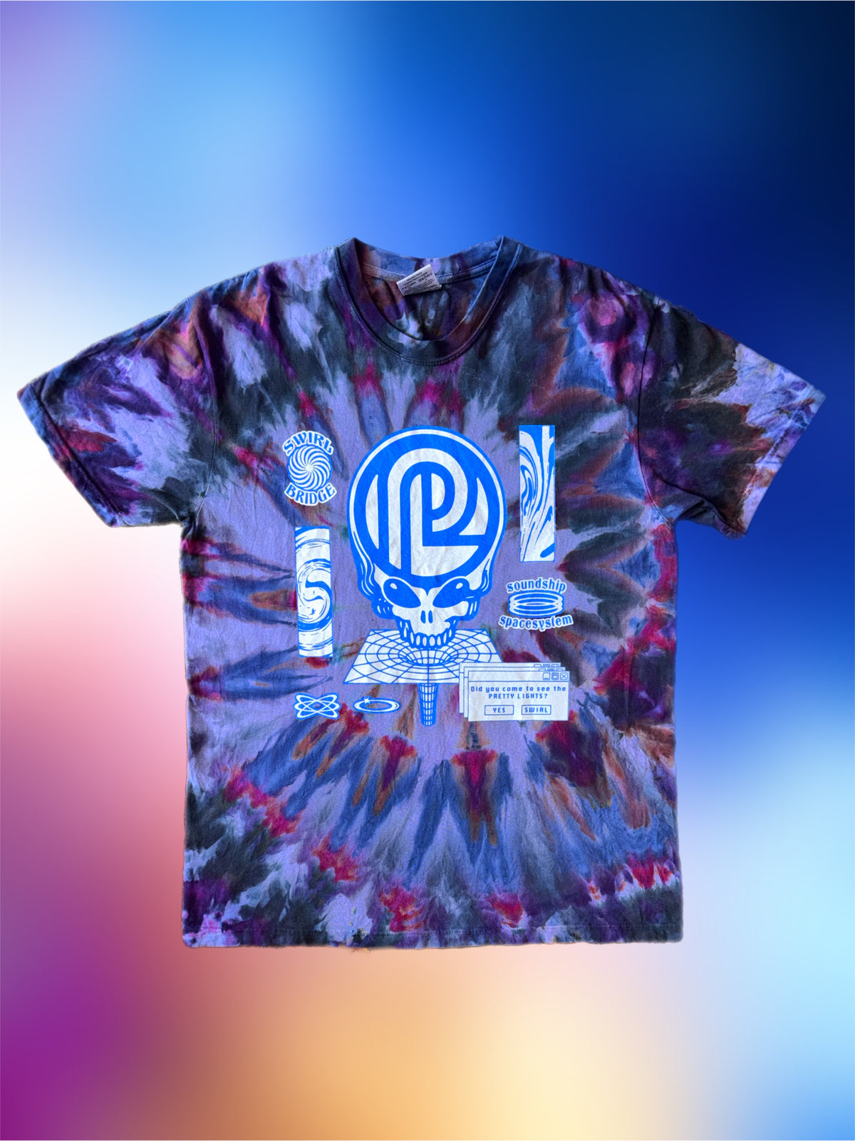 SWIRL YOUR FACE tie-dyed comfort colors t-shirt