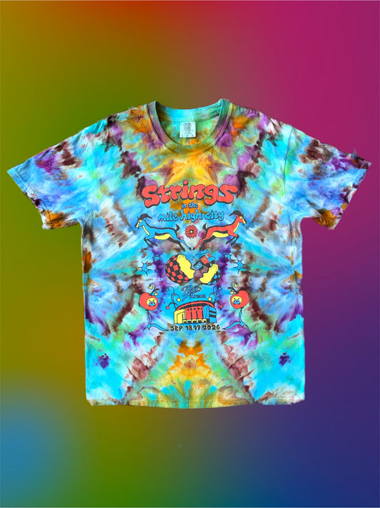 *PRE-ORDER* STRINGS BALL ARENA tie-dyed comfort colors t-shirt