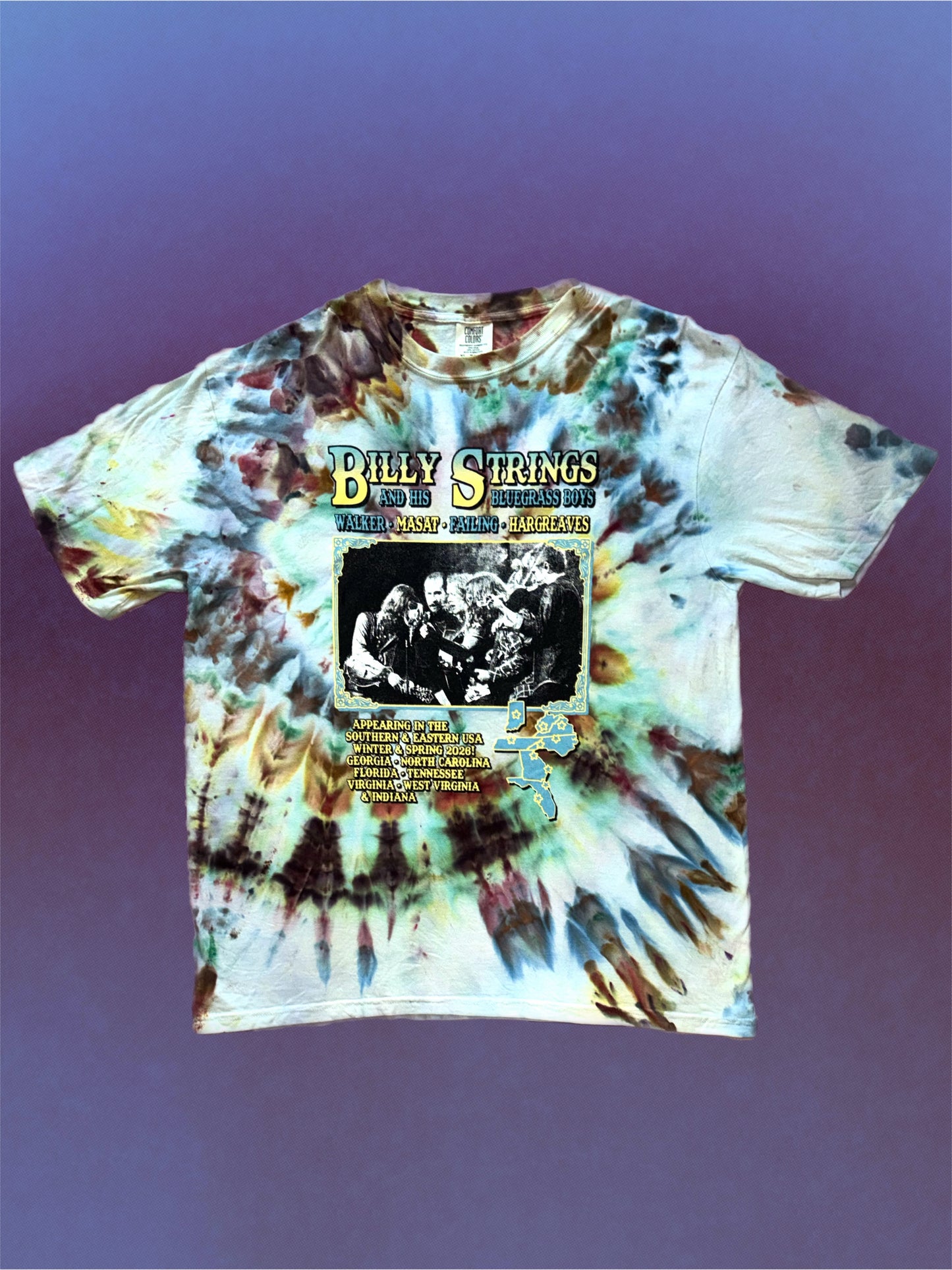 Bluegrass Boys tie-dyed short sleeve