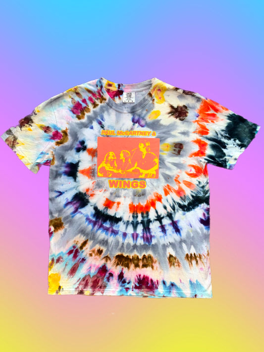 "Wings" tie-dyed short sleeve