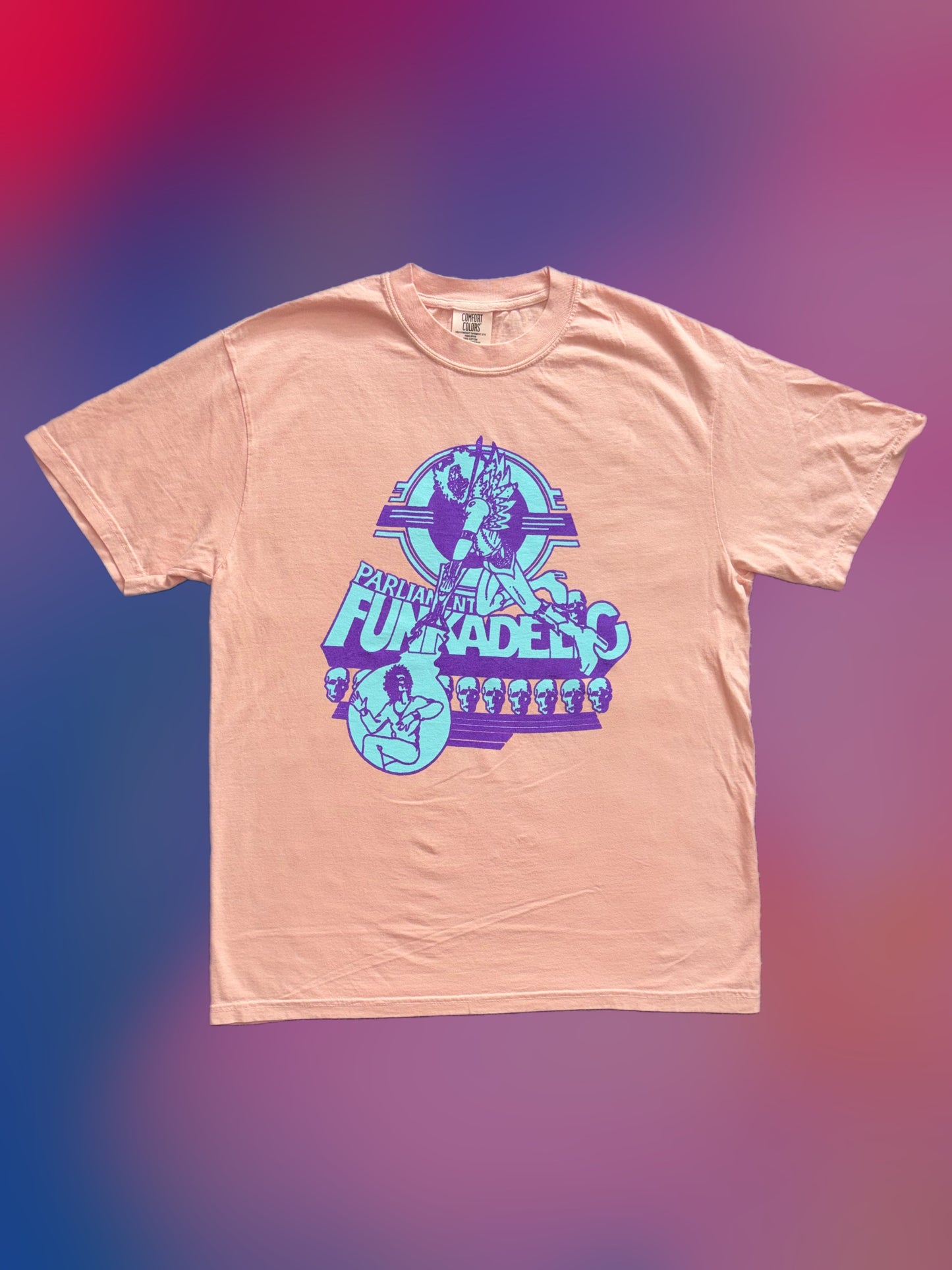 PFUNK peach short sleeve shirt