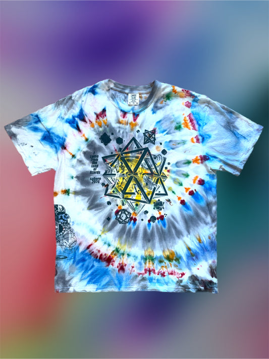 Lizards in the Round Room 360 tie-dyed t-shirt