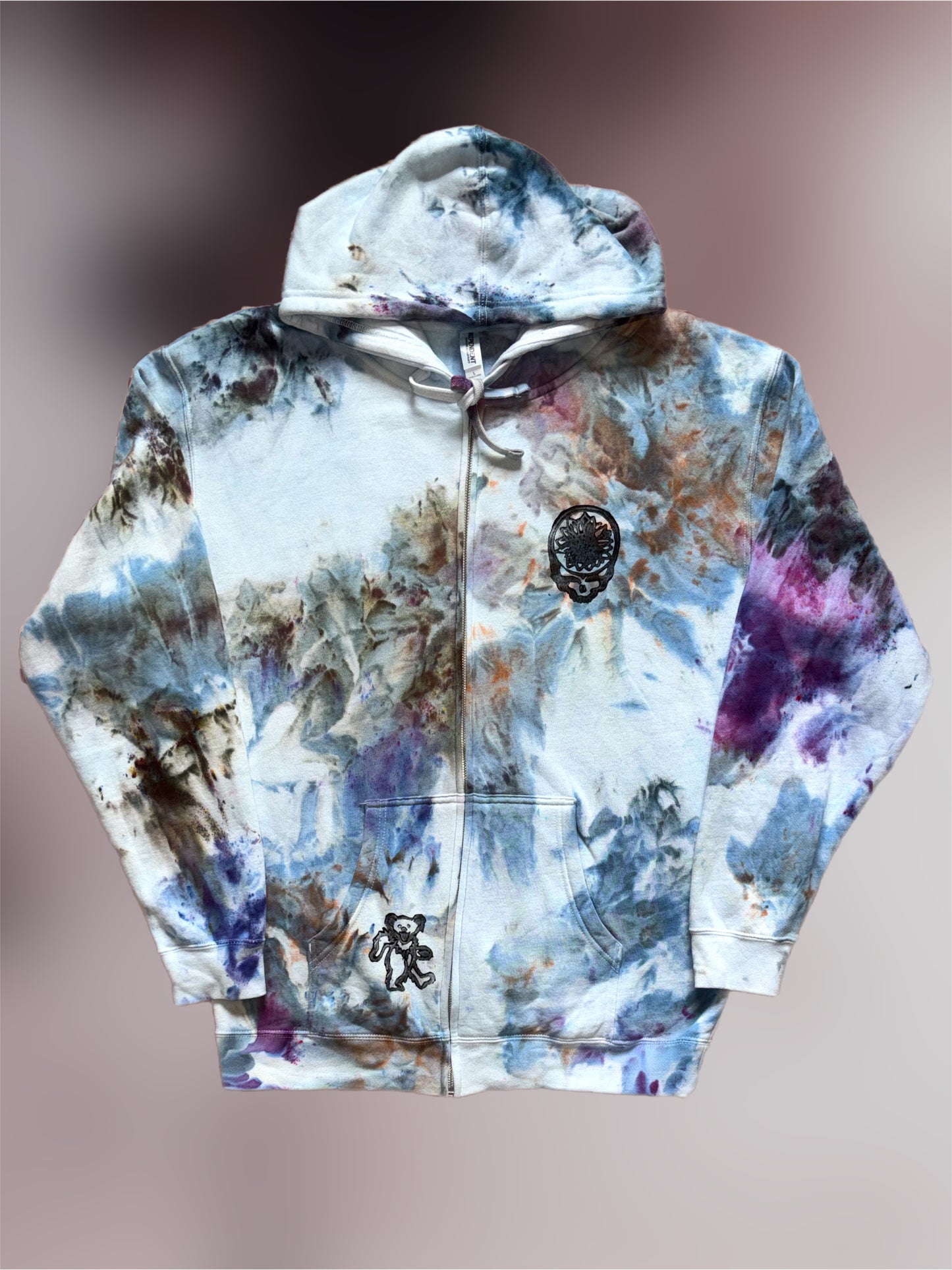 GD zip-up hooded sweatshirt