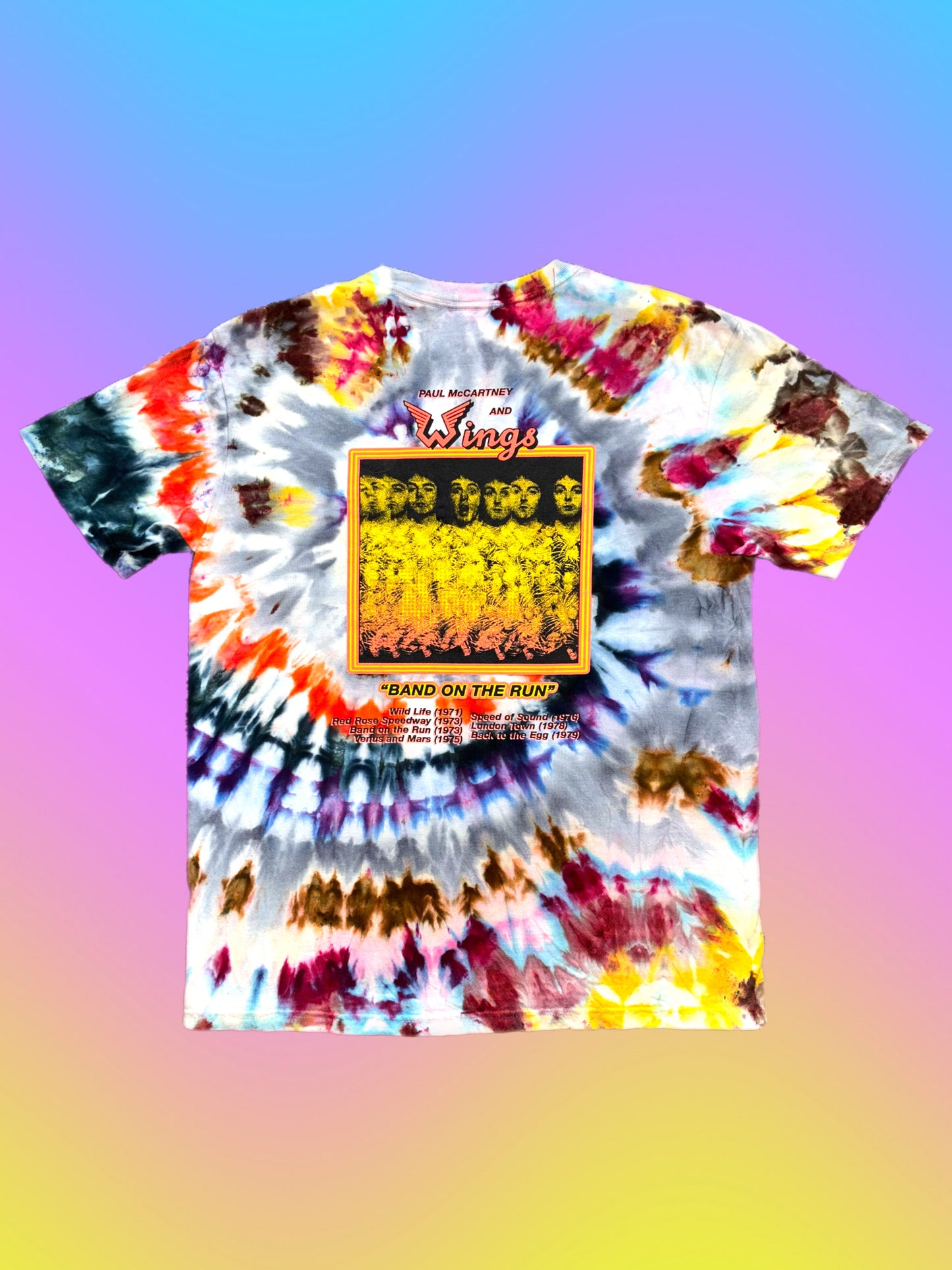 "Wings" tie-dyed short sleeve