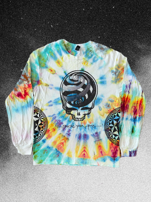 "Sphere Your Face" Tie-Dyed Long Sleeve Shirt