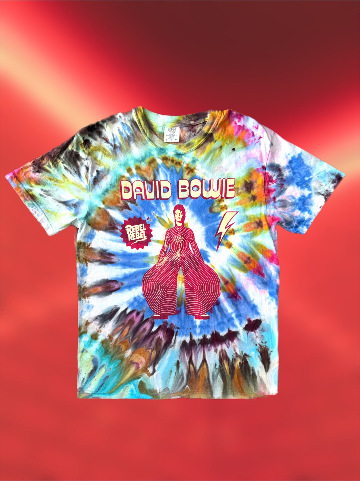 Bowie tie-dyed short sleeve shirt