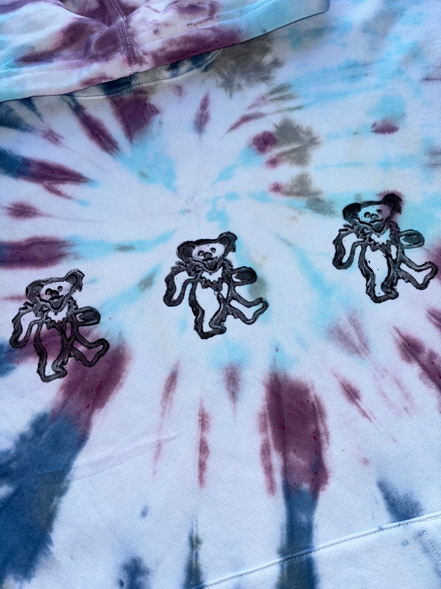 Dancing Bears Dyed Lightweight Hoodie