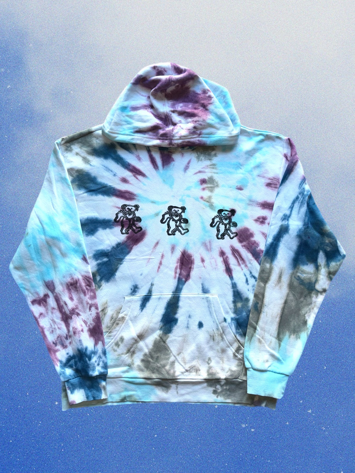 Dancing Bears Dyed Lightweight Hoodie