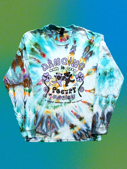 "Dancing Is Poetry" Dyed Long Sleeve Shirt - "Hello Spring!" Dye
