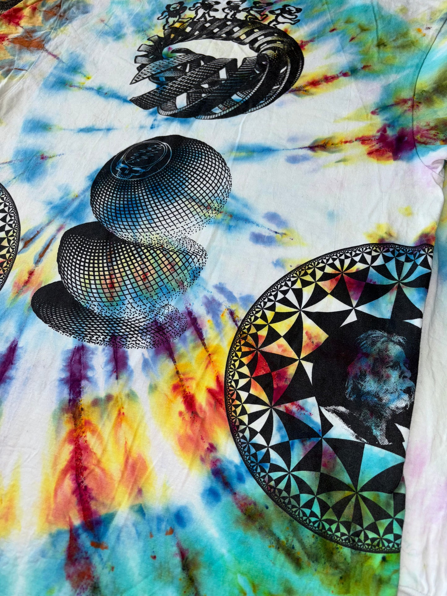 "Sphere Your Face" Tie-Dyed Long Sleeve Shirt