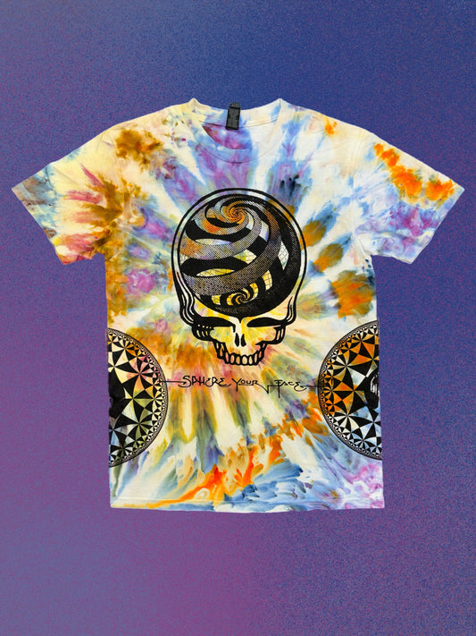 "Sphere Your Face" Tie-Dyed Short Sleeve Shirt