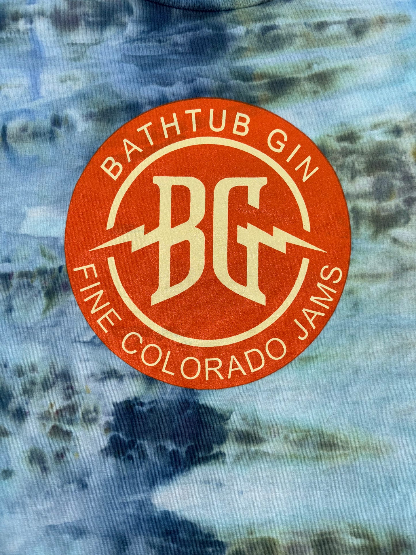 "Bathtub Gin" Dyed Short Sleeve Shirt - ripple dye