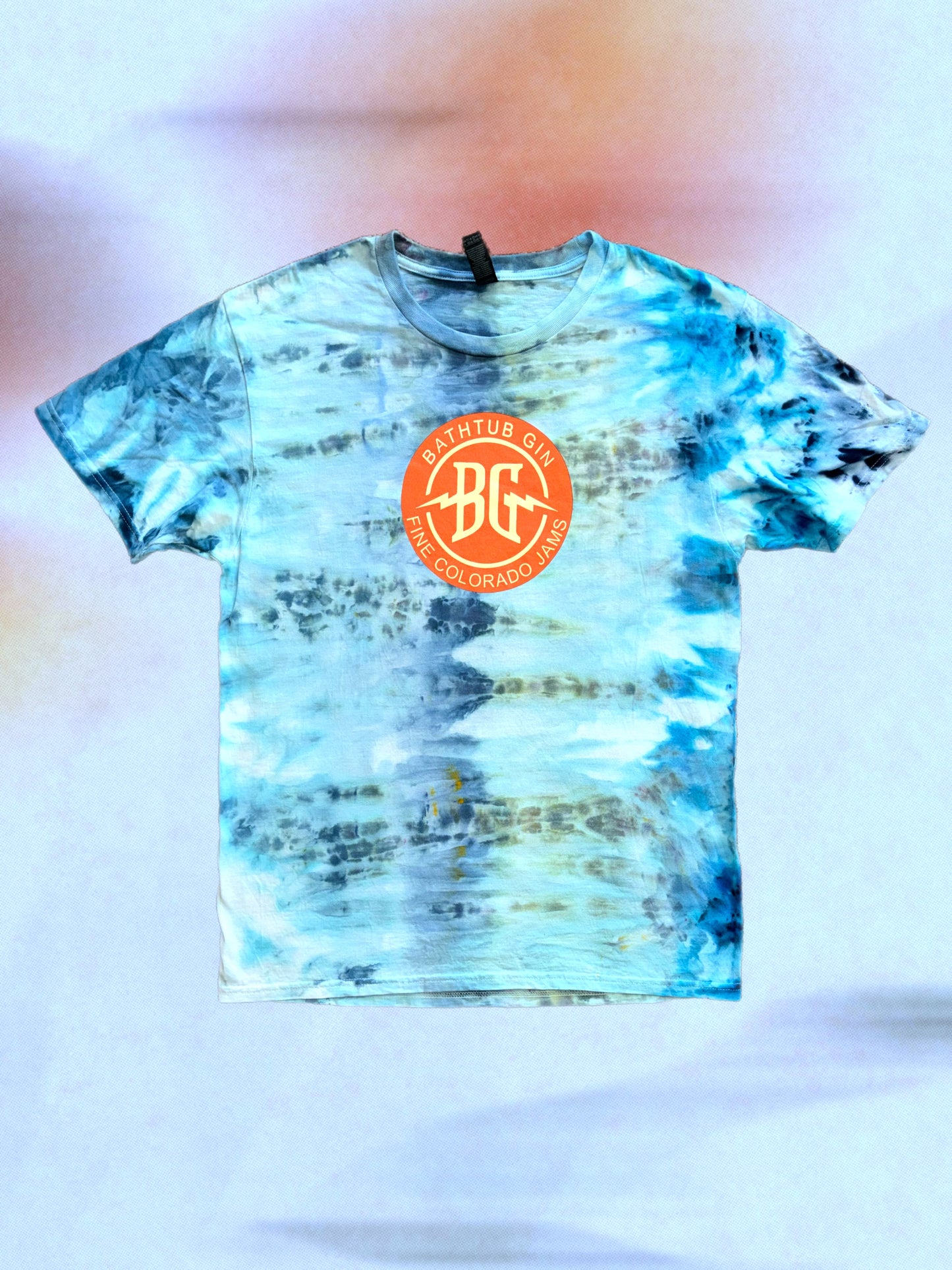 "Bathtub Gin" Dyed Short Sleeve Shirt - ripple dye