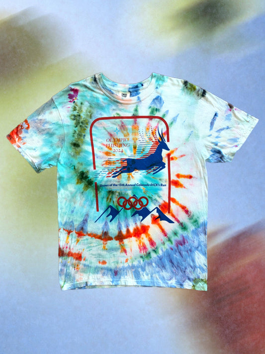 "Olympic Phishing" Dyed Short Sleeve Shirt - seaglass dye