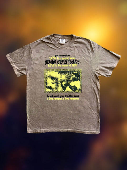 John Coltrane 'a love supreme' solid color t-shirt