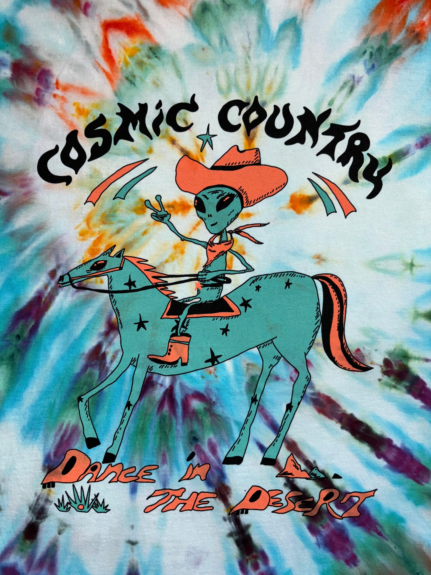 COSMIC COUNTRY dyed short sleeve 'Half Moon Night' colorway