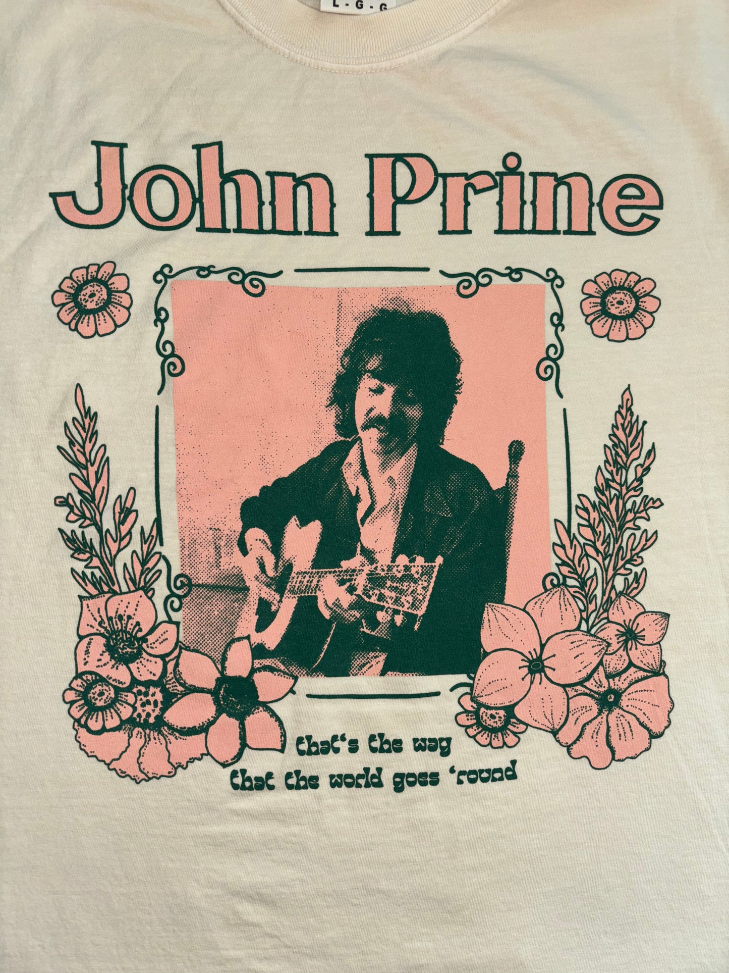 John Prine Short Sleeve Shirt - ivory color