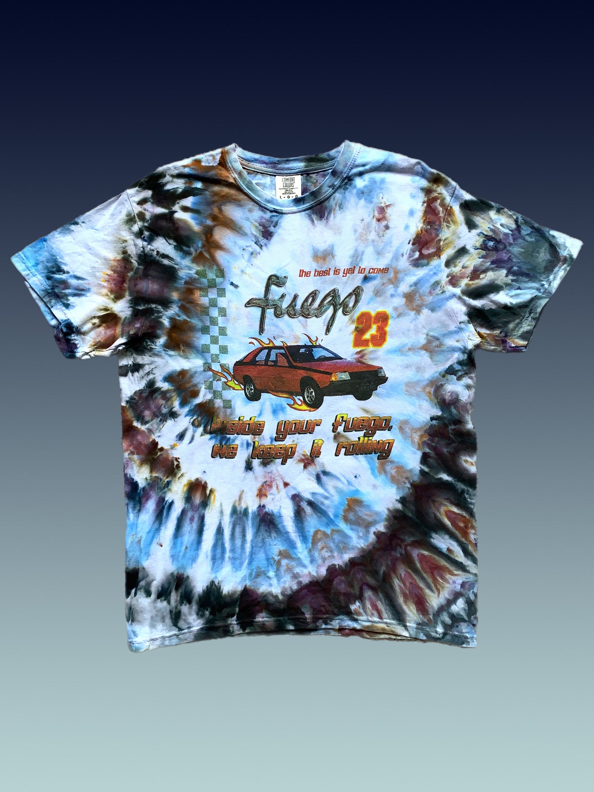 tie dye metal shirts