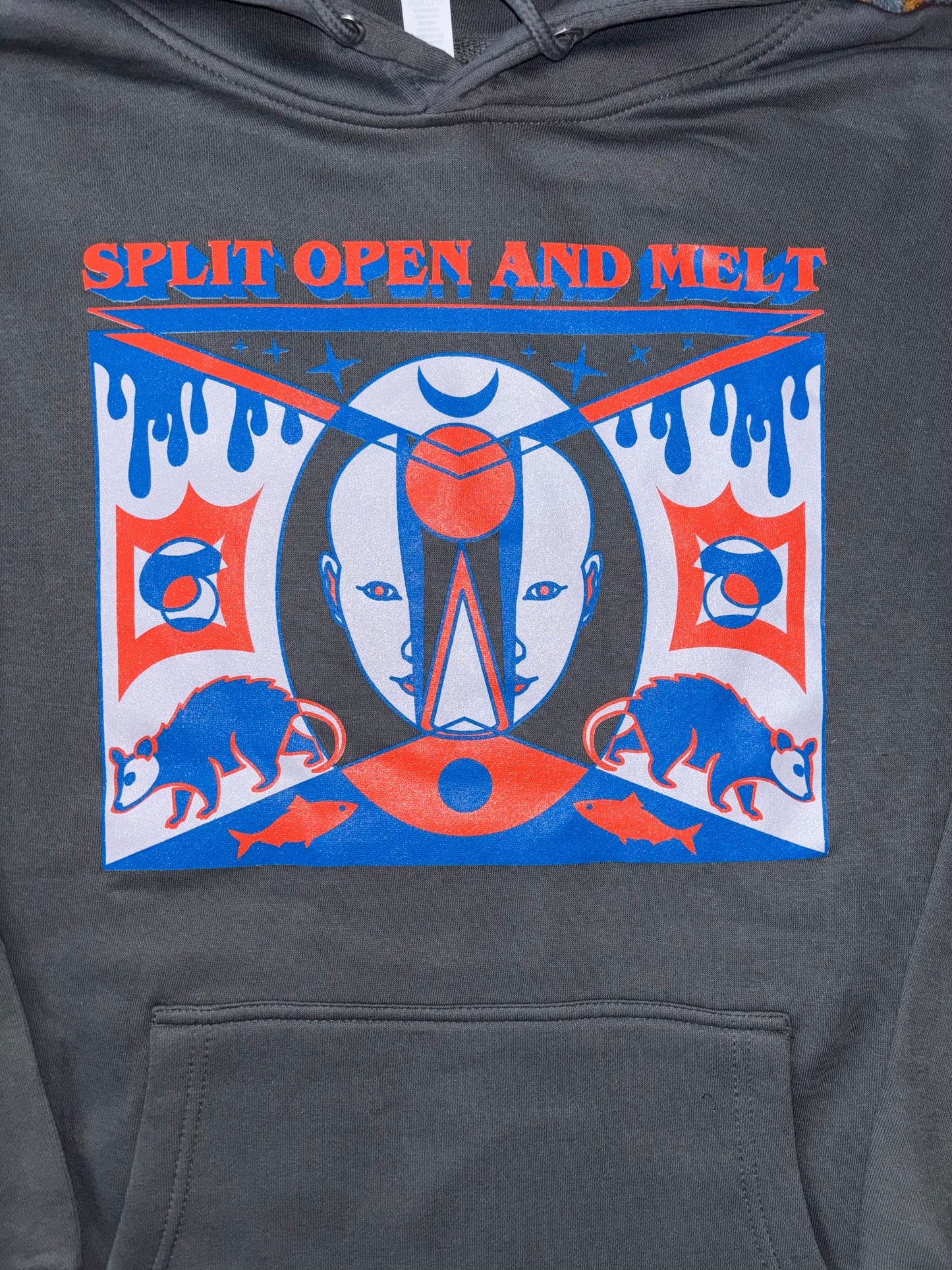 "Split Open And Melt" hooded sweatshirt