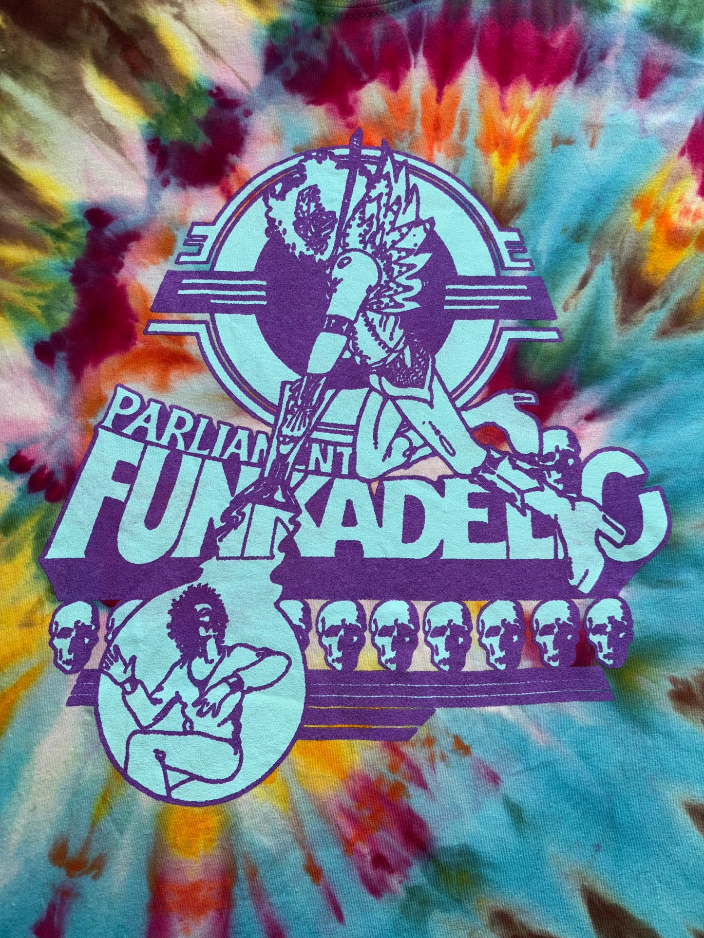 PFUNK tie-dyed short sleeve shirt