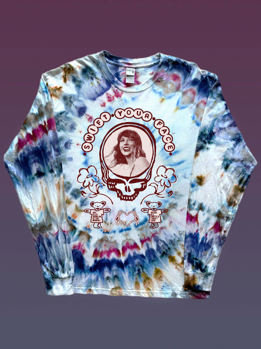 SWIFT YOUR FACE <3 MIDNIGHTS DYED LONG SLEEVE